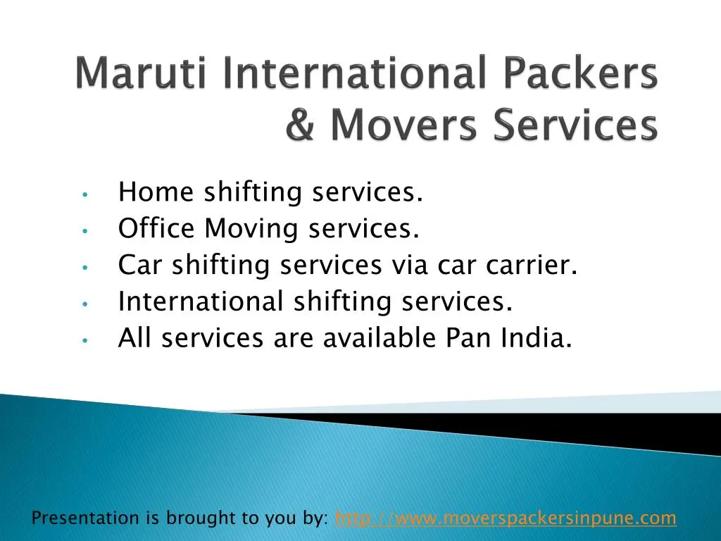 maruti international packers movers services