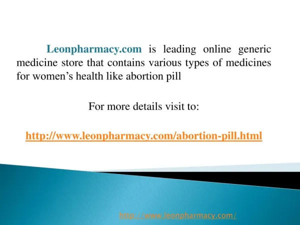 Buy abortion pill online