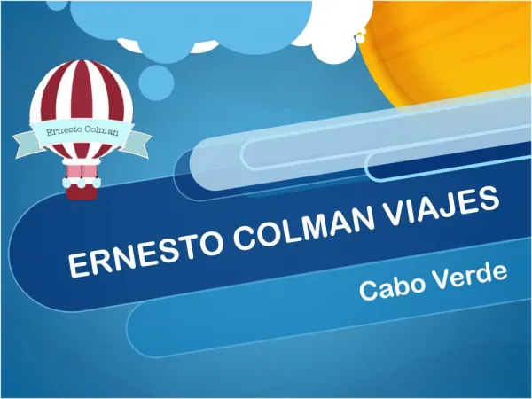 Ernesto Colman viaja a... Cabo Verde