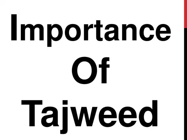 Importance Of Tajweed