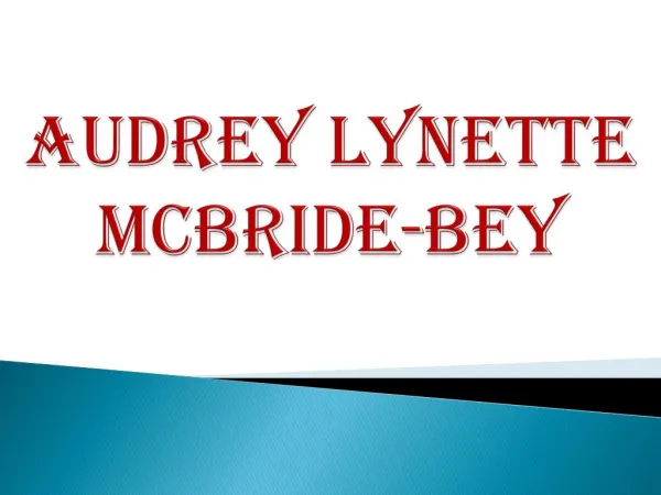 Audrey Lynette McBride-Bey