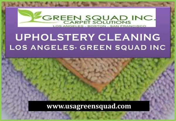 Upholstery Cleaning Service in Los Angeles- Green Squad Inc
