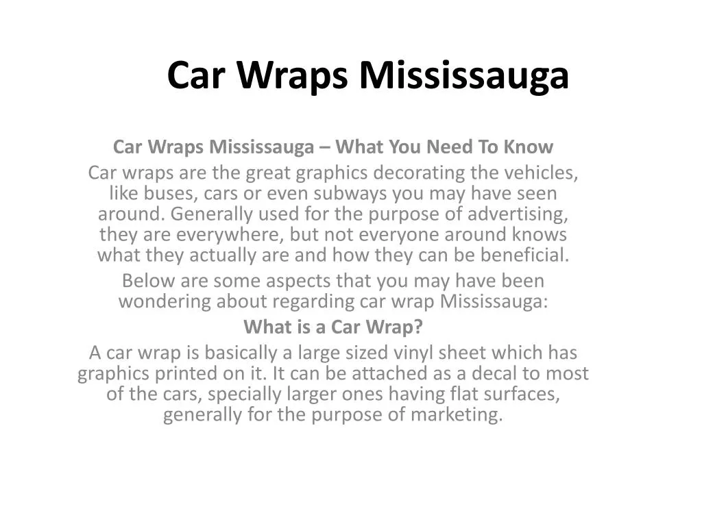 car wraps mississauga