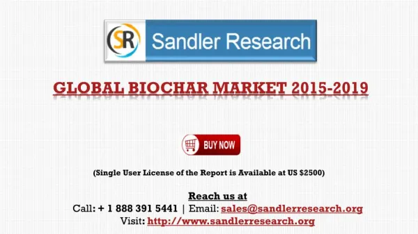 Biochar Market to Grow at 15.46% CAGR by 2019