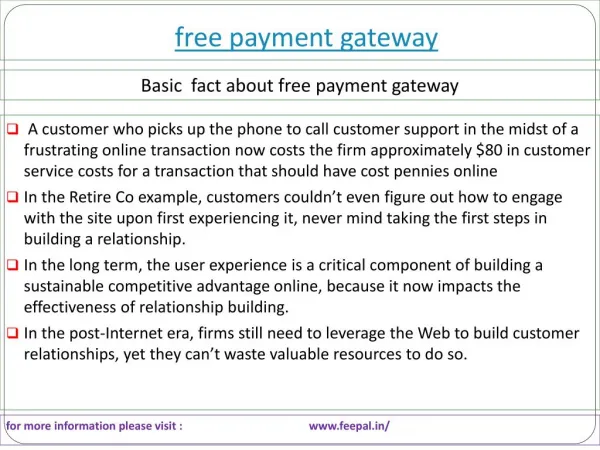 Some important content related free payment gateway