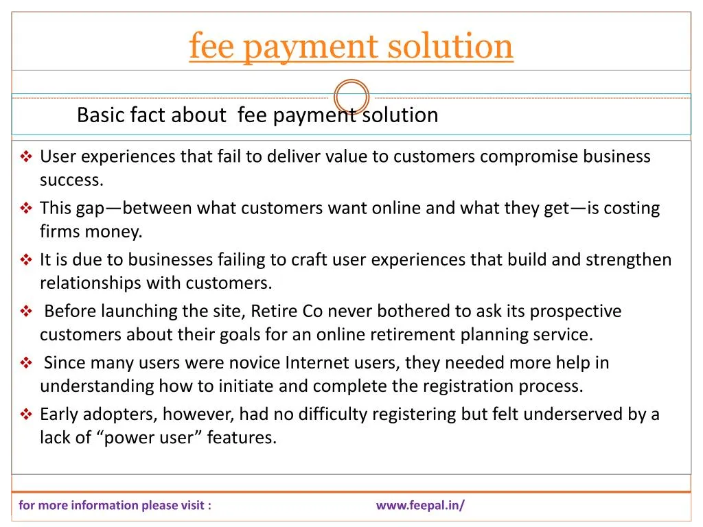 fee payment solution