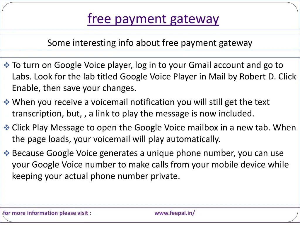 free payment gateway