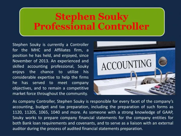 Stephen Souky - Professional Controller