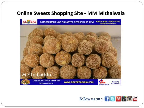 Online Sweets Shopping Site - MM Mithaiwala
