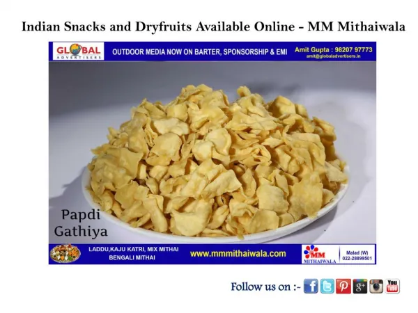 Indian Snacks and Sweets Shop Online - MM Mithaiwala