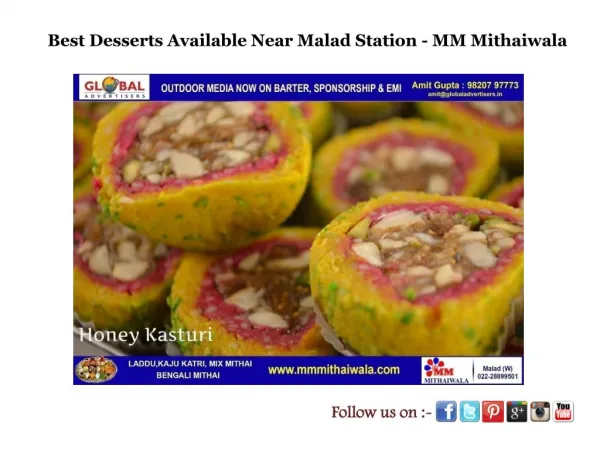 Best Desserts Available in Mumbai Suburbs MM Mithaiwala