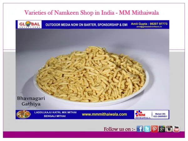 Varieties of Namkeen Shop in India - MM Mithaiwala