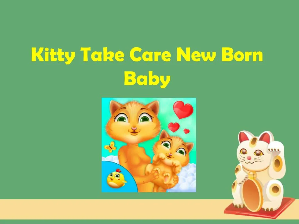 kitty take care new born baby
