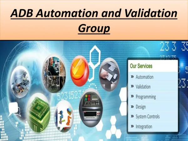ADB Consulting Presents Manufacturing Equipment Automation