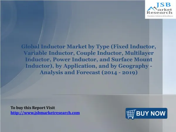 JSB Market Research: Global Inductor Market