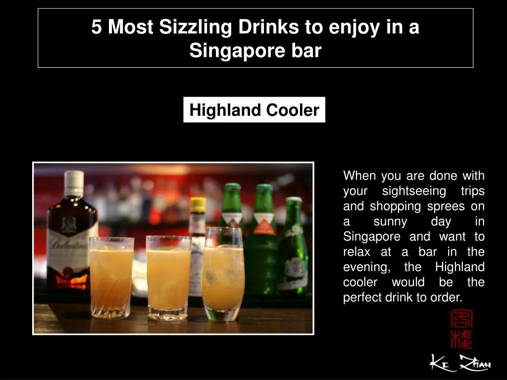 5 most sizzling drinks to enjoy in a singapore bar