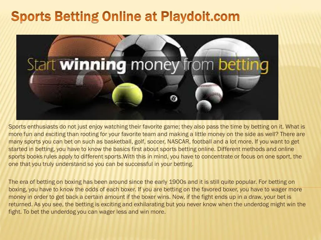 sports betting online at playdoit com