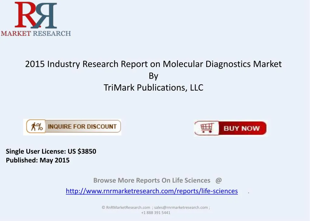 2015 industry research report on molecular diagnostics market by trimark publications llc