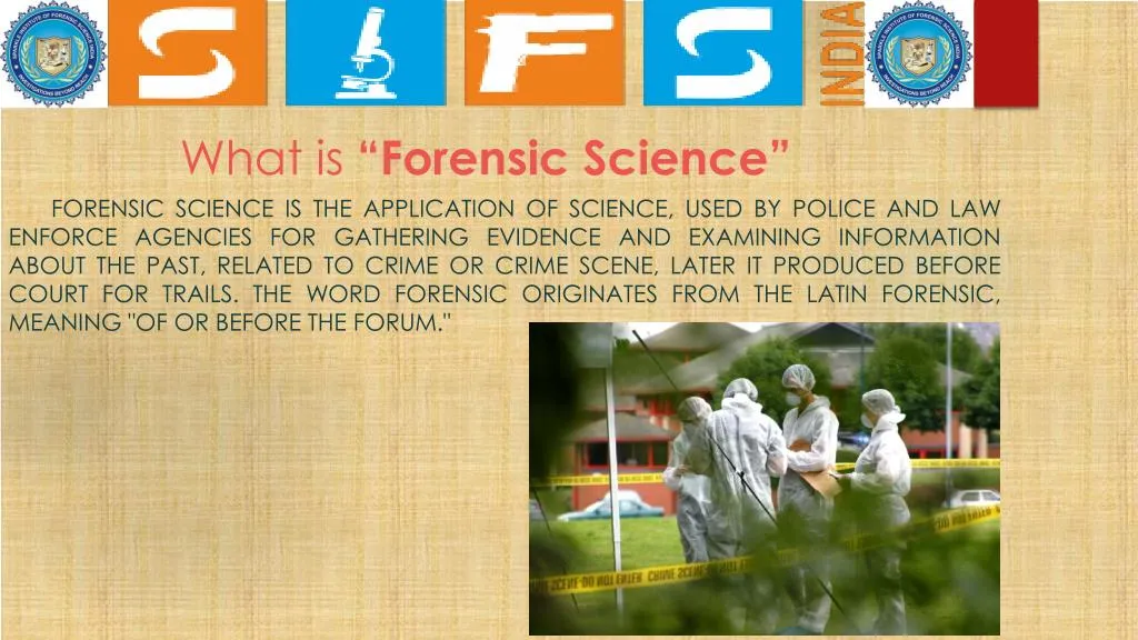 what is forensic science