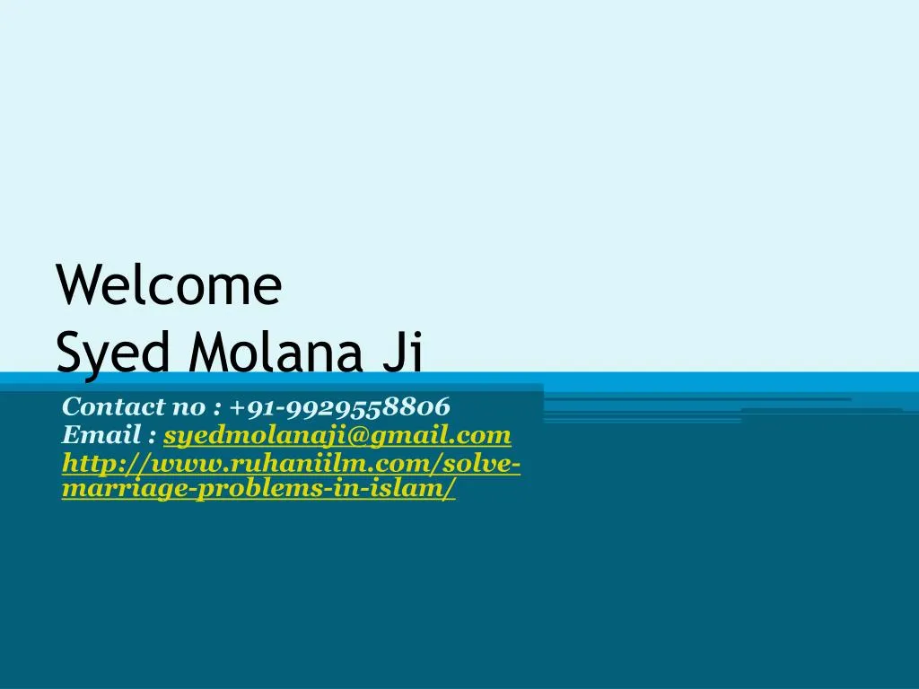 welcome syed molana ji