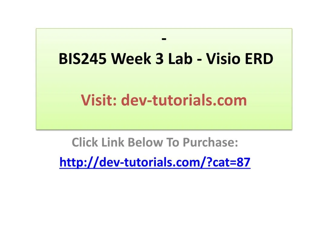 bis245 week 3 lab visio erd visit dev tutorials com
