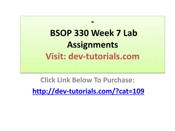 BSOP 330 Week 7 Quiz
