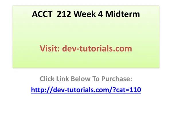 acct 212 week 4 midterm visit dev tutorials com