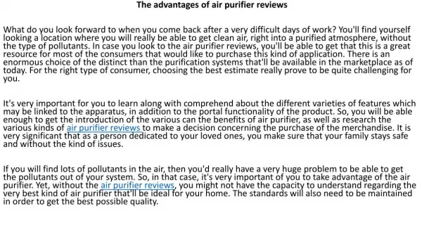 best air purifiers