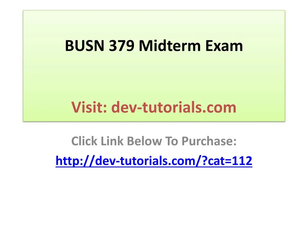 busn 379 midterm exam visit dev tutorials com