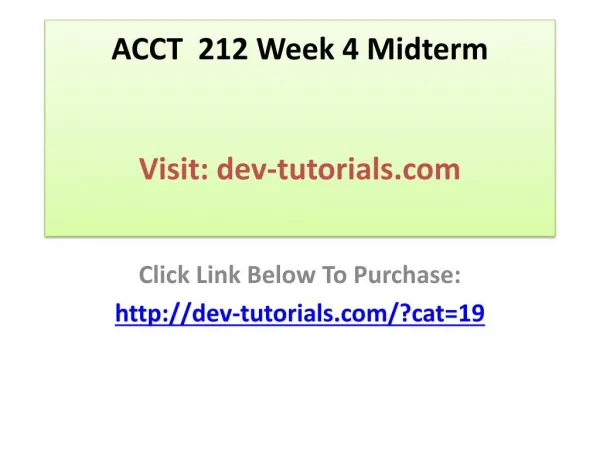 ACCT 346 Week 4 Midterm – 2