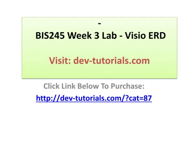 BIS245 Week 3 Lab - Visio ERD