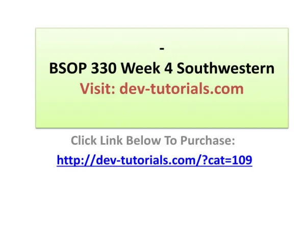 BSOP 330 Week 4 Southwestern Case study Printing companies P