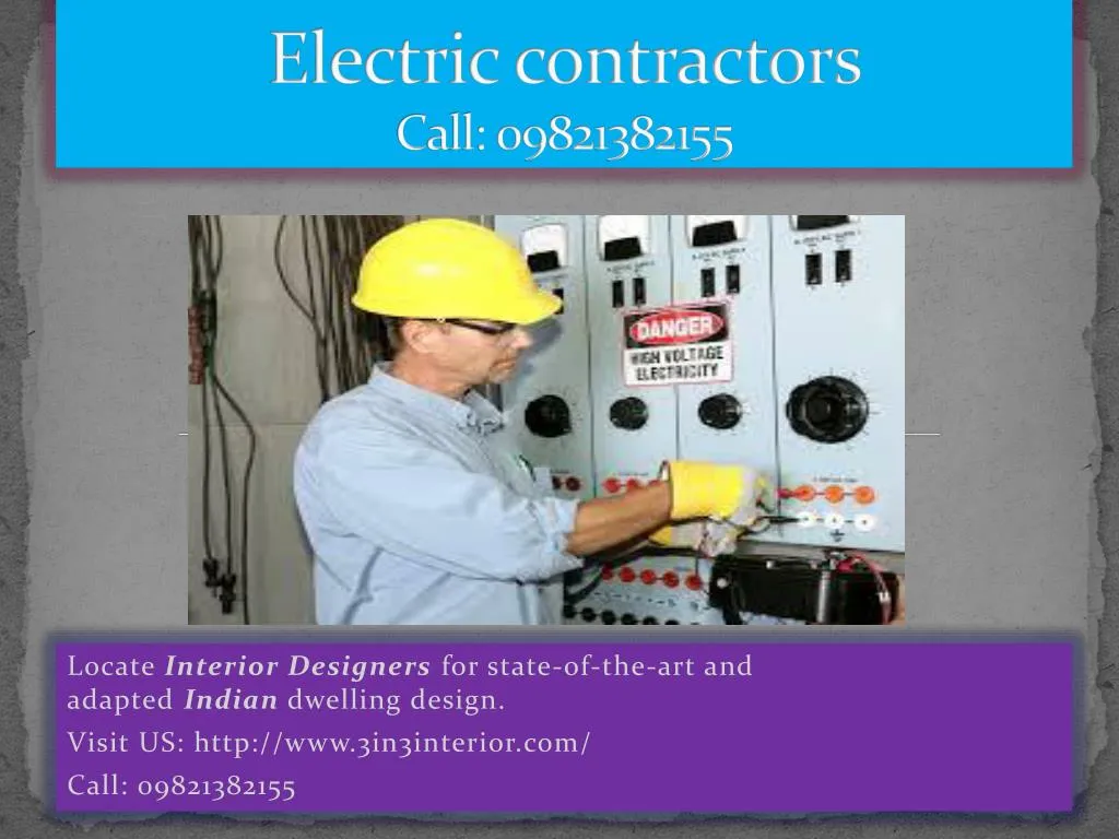 electric contractors call 09821382155