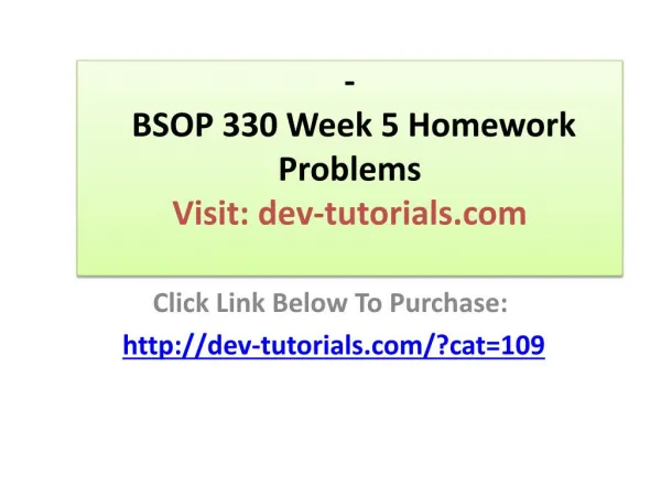 BSOP 330 Week 5 Homework Problems Mater Production Schedule