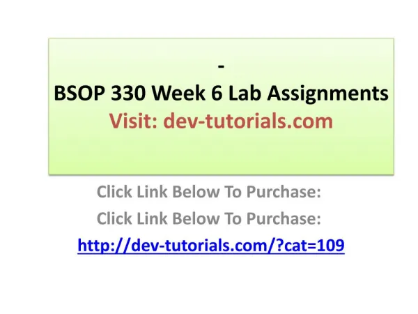 BSOP 330 Week 6 Lab Assignments Chapter 14, problems 14.1, 1