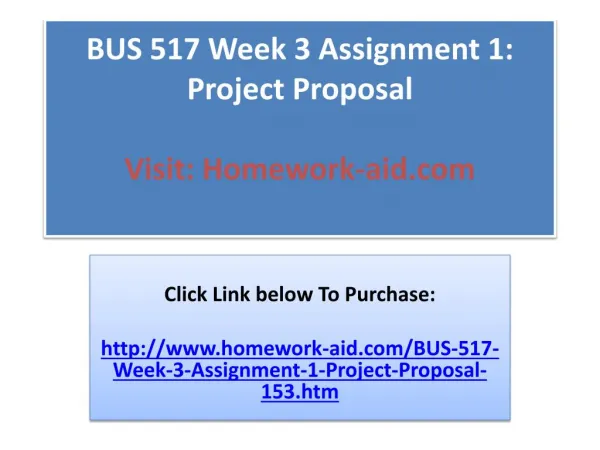 BUS 517Assignment 3: Project Implementation