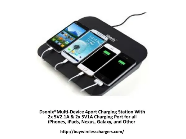 iDsonix®Multi-Device 4port Charging Station With 2x 5V2.1A &
