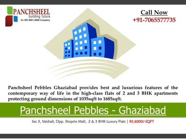 Panchsheel Pebbles Vaishali New Launch Property in Ghaziabad