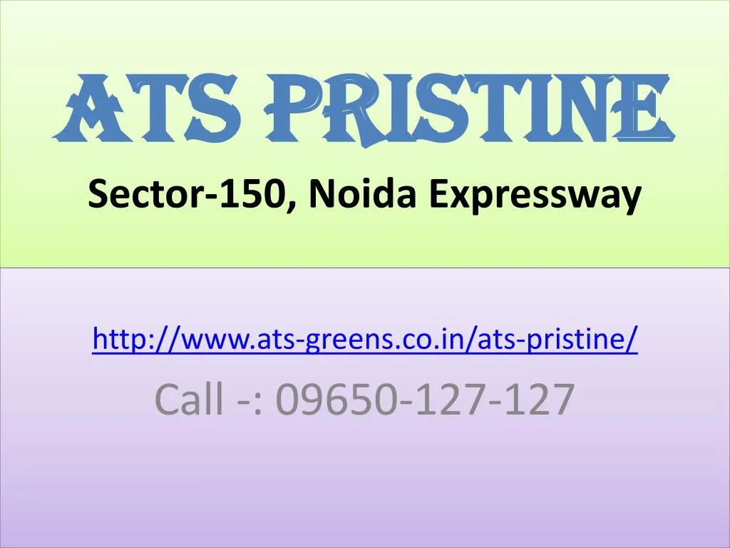 ats pristine sector 150 noida expressway