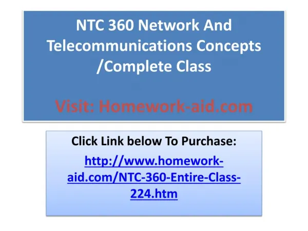 ntc 360 network and telecommunications concepts complete class visit homework aid com