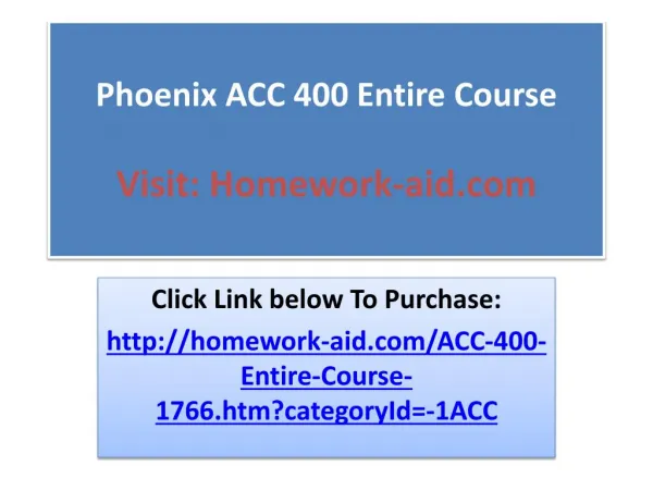 Phoenix ACC 400 Entire Course
