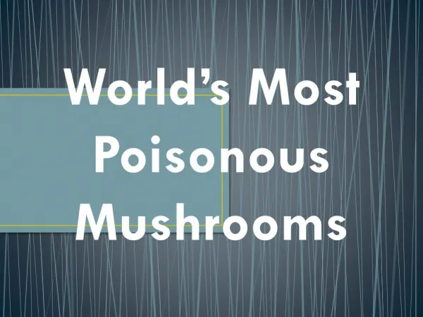 Poisonous Mushrooms