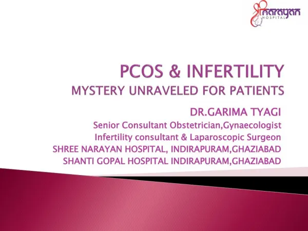 PCOS & Infertility by Dr Garima Tyagi