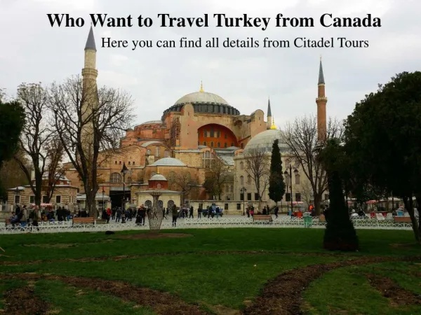 Who Want to Travel Turkey from Canada