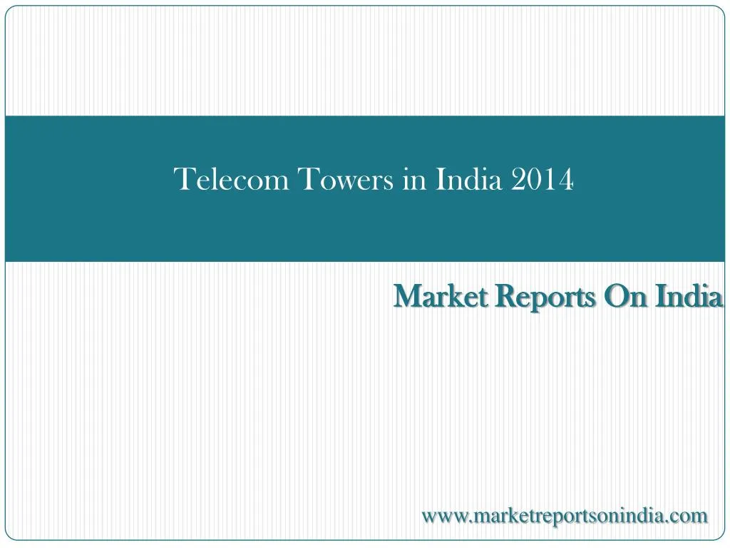 telecom towers in india 2014