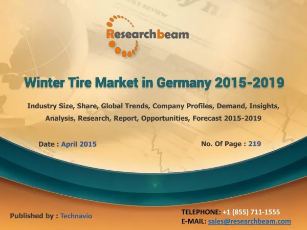 Germany Winter Tire Market Growth, Size, 2015-2019