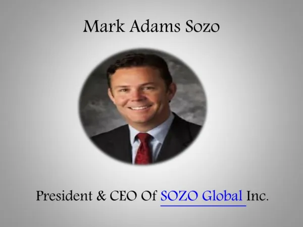 Mark Adams Sozo Global