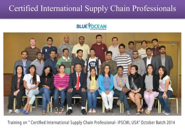 Certified International Supply Chain Professionals