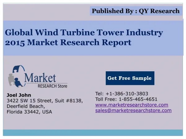 Global Wind Turbine Tower Industry 2015 Market Research Repo
