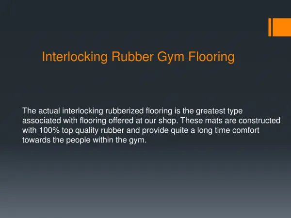 Interlocking Rubber Gym Flooring